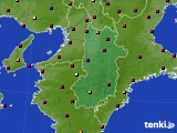 奈良県のアメダス実況(日照時間)(2023年08月11日)