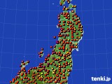 東北地方のアメダス実況(気温)(2023年08月11日)