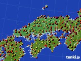 中国地方のアメダス実況(気温)(2023年08月11日)