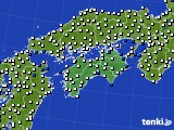 四国地方のアメダス実況(風向・風速)(2023年08月11日)