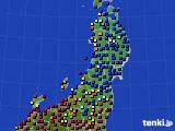 東北地方のアメダス実況(日照時間)(2023年08月12日)