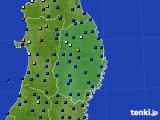 岩手県のアメダス実況(日照時間)(2023年08月12日)