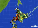 北海道地方のアメダス実況(気温)(2023年08月12日)