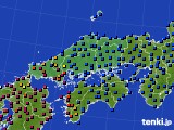 中国地方のアメダス実況(日照時間)(2023年08月14日)