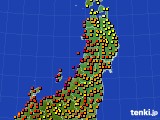 東北地方のアメダス実況(気温)(2023年08月14日)