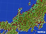 北陸地方のアメダス実況(気温)(2023年08月14日)
