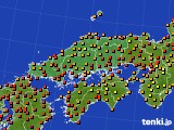中国地方のアメダス実況(気温)(2023年08月14日)