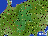 長野県のアメダス実況(気温)(2023年08月14日)