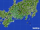 2023年08月14日の東海地方のアメダス(風向・風速)