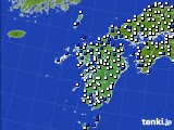 2023年08月14日の九州地方のアメダス(風向・風速)