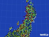 東北地方のアメダス実況(日照時間)(2023年08月15日)