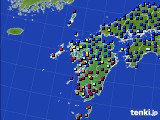 九州地方のアメダス実況(日照時間)(2023年08月15日)