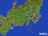 関東・甲信地方のアメダス実況(気温)(2023年08月15日)
