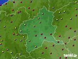 群馬県のアメダス実況(気温)(2023年08月15日)