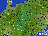 長野県のアメダス実況(気温)(2023年08月15日)
