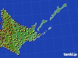 2023年08月15日の道東のアメダス(気温)