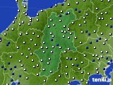 長野県のアメダス実況(風向・風速)(2023年08月15日)