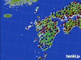 九州地方のアメダス実況(日照時間)(2023年08月16日)
