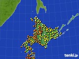 2023年08月16日の北海道地方のアメダス(気温)