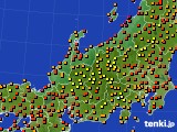 北陸地方のアメダス実況(気温)(2023年08月16日)