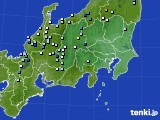 関東・甲信地方のアメダス実況(降水量)(2023年08月17日)