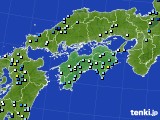 四国地方のアメダス実況(降水量)(2023年08月17日)