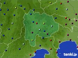 山梨県のアメダス実況(日照時間)(2023年08月17日)