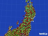 東北地方のアメダス実況(気温)(2023年08月17日)