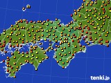 近畿地方のアメダス実況(気温)(2023年08月17日)