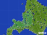 道央のアメダス実況(風向・風速)(2023年08月17日)