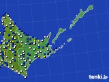 道東のアメダス実況(風向・風速)(2023年08月17日)