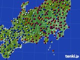 関東・甲信地方のアメダス実況(日照時間)(2023年08月18日)