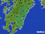 宮崎県のアメダス実況(日照時間)(2023年08月18日)