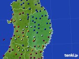2023年08月18日の岩手県のアメダス(日照時間)