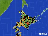 北海道地方のアメダス実況(気温)(2023年08月18日)