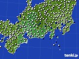 2023年08月18日の東海地方のアメダス(風向・風速)