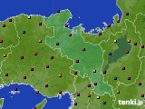 京都府のアメダス実況(日照時間)(2023年08月19日)