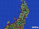 東北地方のアメダス実況(日照時間)(2023年08月21日)