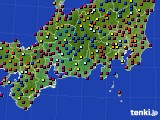 2023年08月21日の東海地方のアメダス(日照時間)