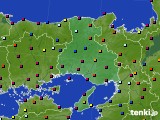 兵庫県のアメダス実況(日照時間)(2023年08月21日)