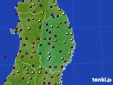 2023年08月21日の岩手県のアメダス(日照時間)