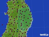 2023年08月22日の岩手県のアメダス(日照時間)