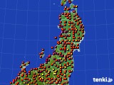 東北地方のアメダス実況(気温)(2023年08月22日)