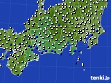 2023年08月22日の東海地方のアメダス(風向・風速)