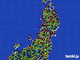 東北地方のアメダス実況(日照時間)(2023年08月23日)