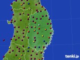 2023年08月23日の岩手県のアメダス(日照時間)