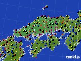 中国地方のアメダス実況(日照時間)(2023年08月24日)