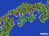 四国地方のアメダス実況(日照時間)(2023年08月24日)