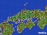 中国地方のアメダス実況(気温)(2023年08月24日)