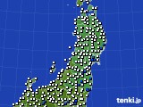 東北地方のアメダス実況(風向・風速)(2023年08月24日)